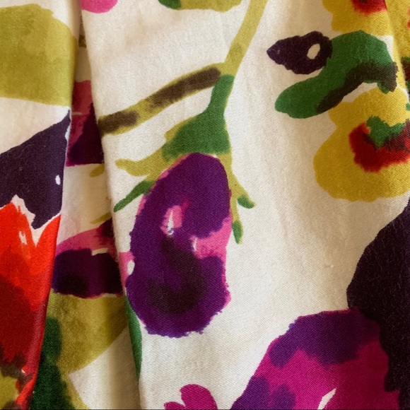 Baraschi Floral Pleated Lined A Lined Skirt Sz 6 - Picture 3 of 8